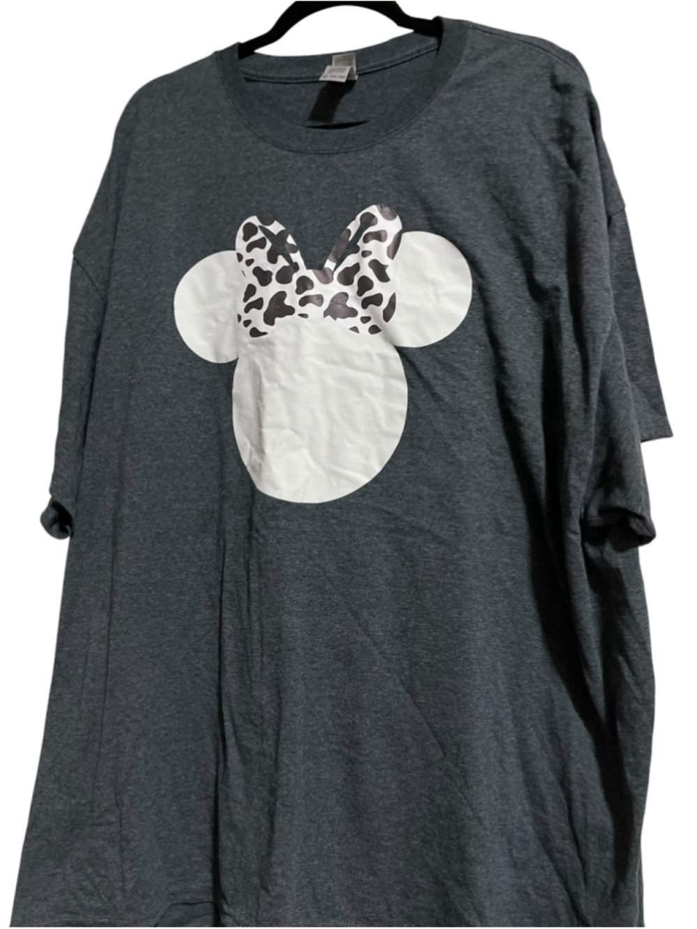 EUC Women's Unbranded Minnie Mouse Graphic Tee Grey White Size 3XL
